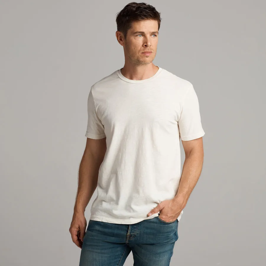 ASHER STANDARD SLUB TEE - VINTAGE WHITE sold by Cave and Post