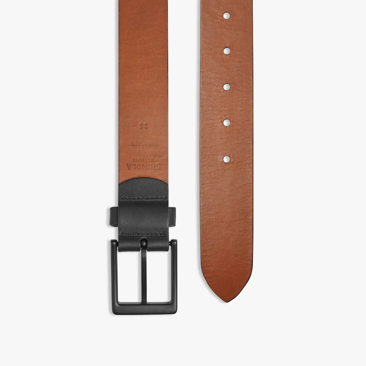 LIGHTNING BOLT KEEPER BELT - BLACK NATURAL LEATHER sold by Cave and Post product image thumbnail 2