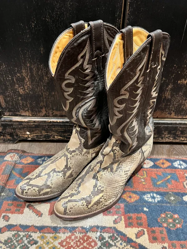 Justin Snake Skin Boots sold by Cave and Post