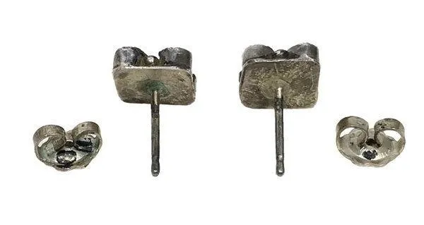 Vintage Sterling and Turquoise Earrings sold by Cave and Post product image thumbnail 3