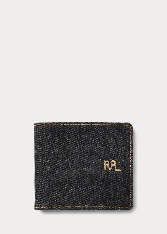 RRL Indigo Denim Billfold sold by Cave and Post
