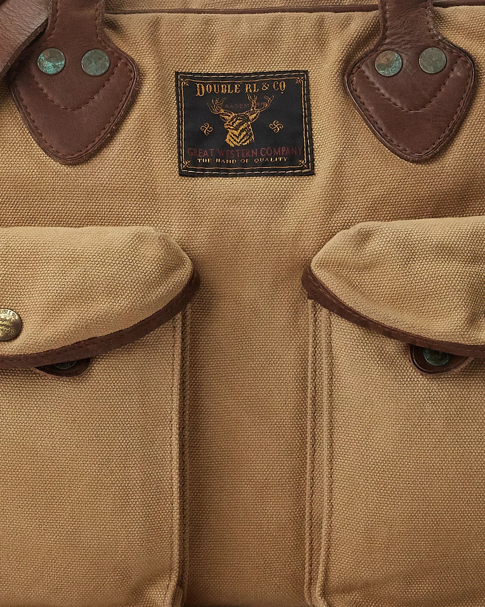 RRL Leather-Trim Canvas Briefcase sold by Cave and Post product image thumbnail 5