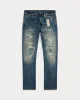 RRL High Slim Brannon Repaired Jean sold by Cave and Post