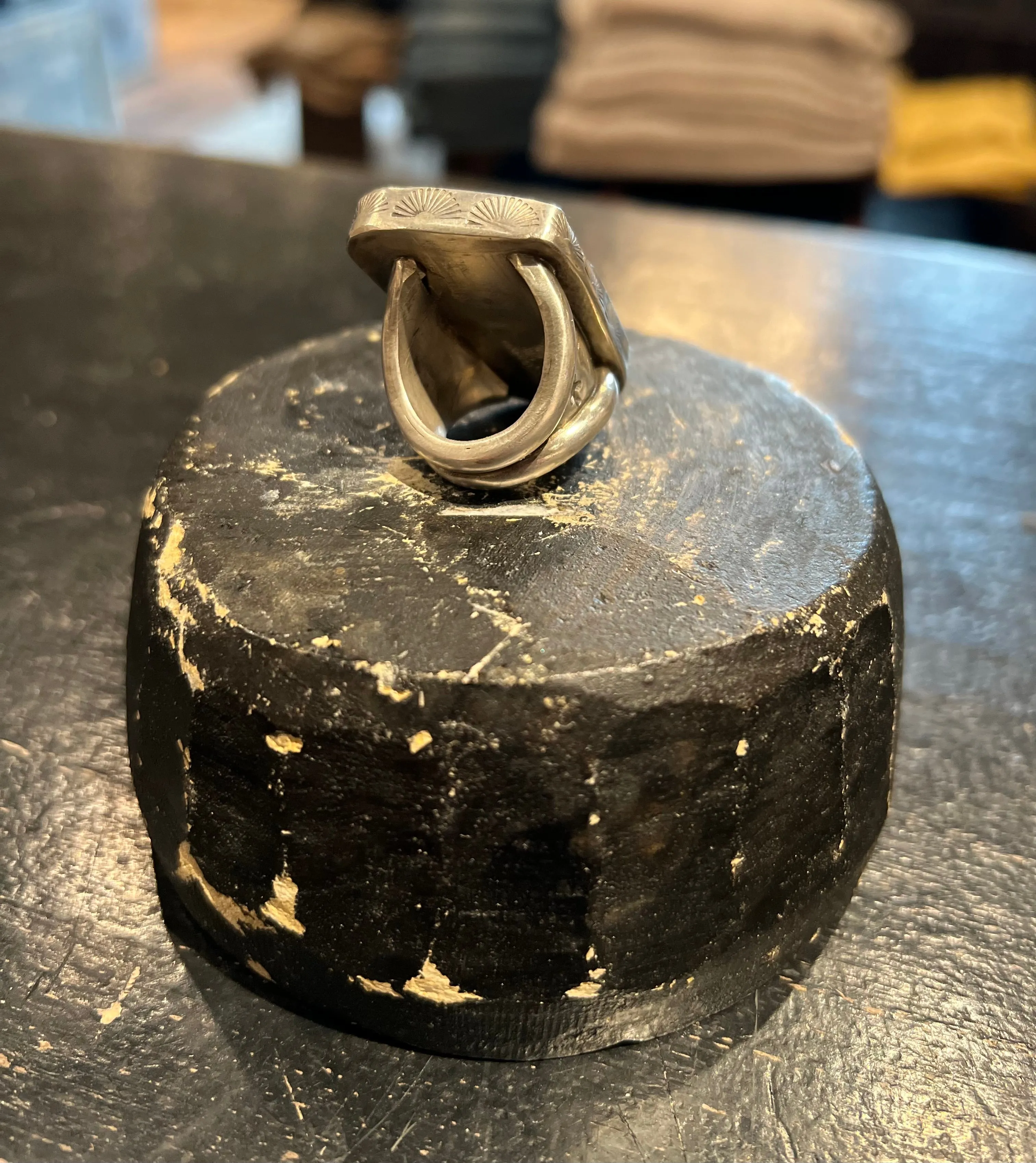 One of Kind Handmade Sterling / Chrysacolla / Quartz Ring sold by Cave and Post product image thumbnail 4