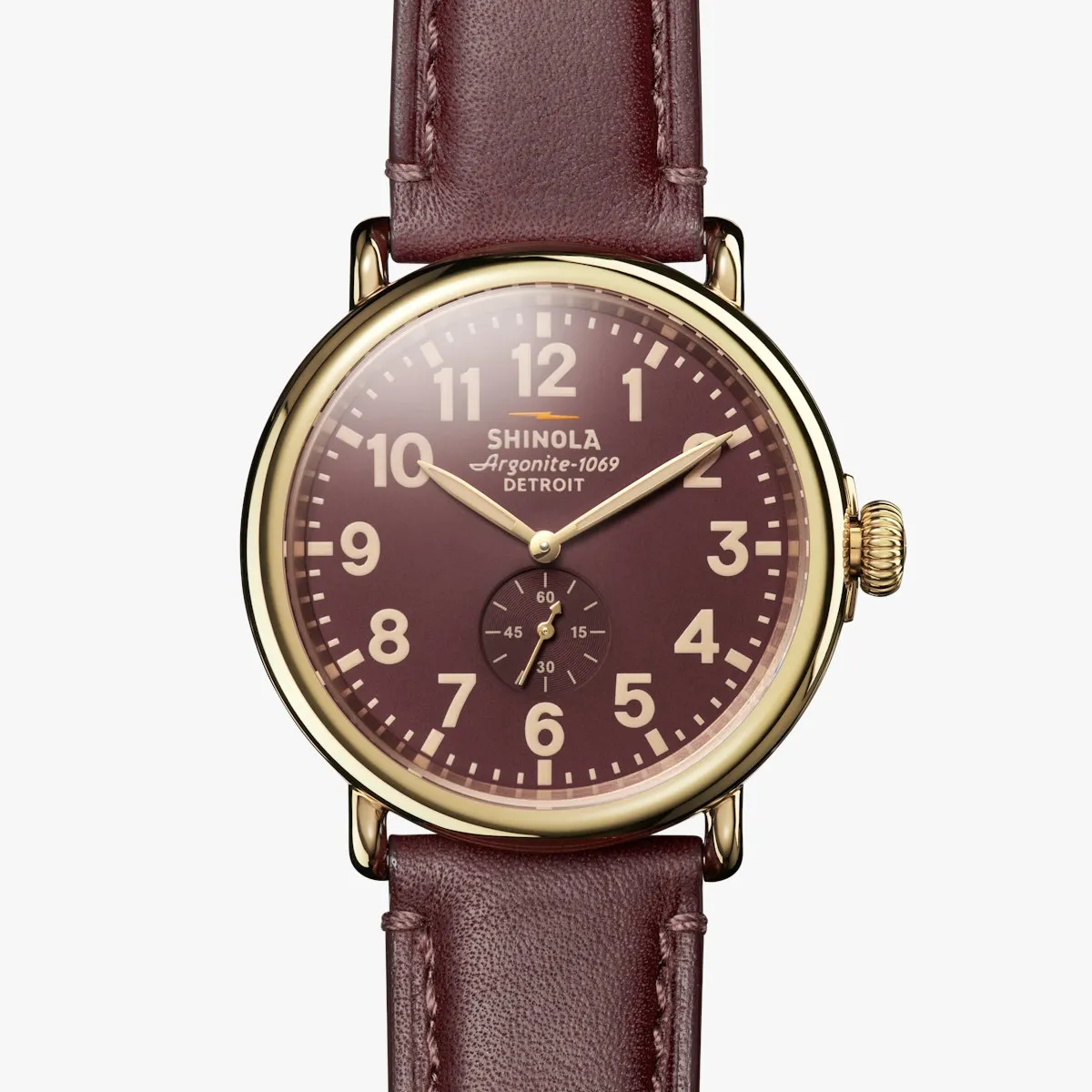 The Runwell 47mm - Oxblood sold by Cave and Post