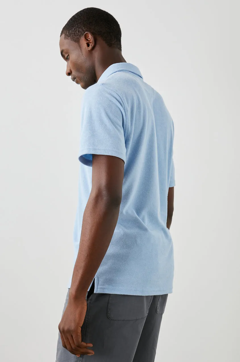 Rhen Polo Shirt - Terry Chambray Blue sold by Cave and Post product image thumbnail 4