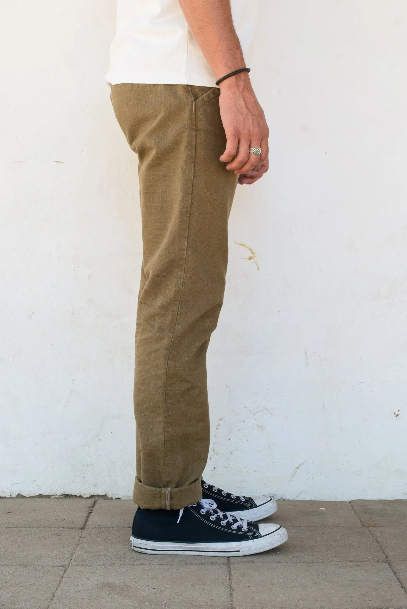 WORKERS CHINO SLIM FIT 14 OUNCE SLUB TAN sold by Cave and Post product image thumbnail 3