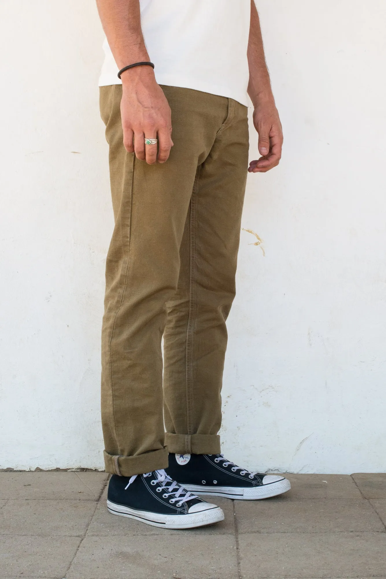 WORKERS CHINO SLIM FIT 14 OUNCE SLUB TAN sold by Cave and Post product image thumbnail 4