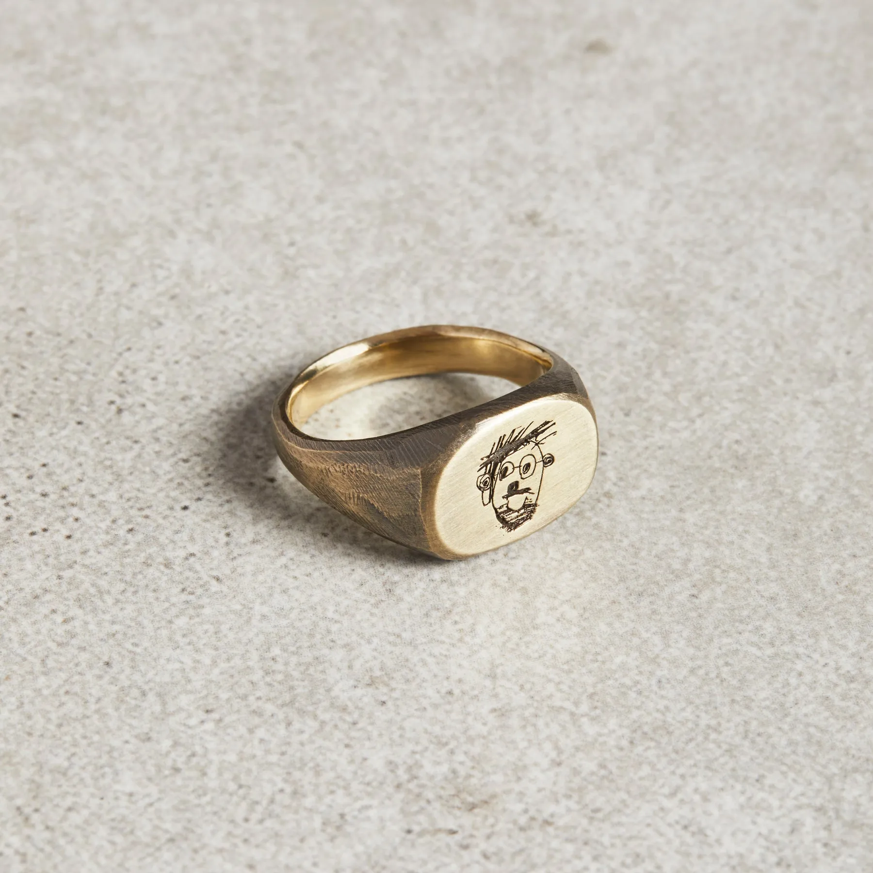 Signet Ring - Brass/Work Patina sold by Cave and Post product image thumbnail 2