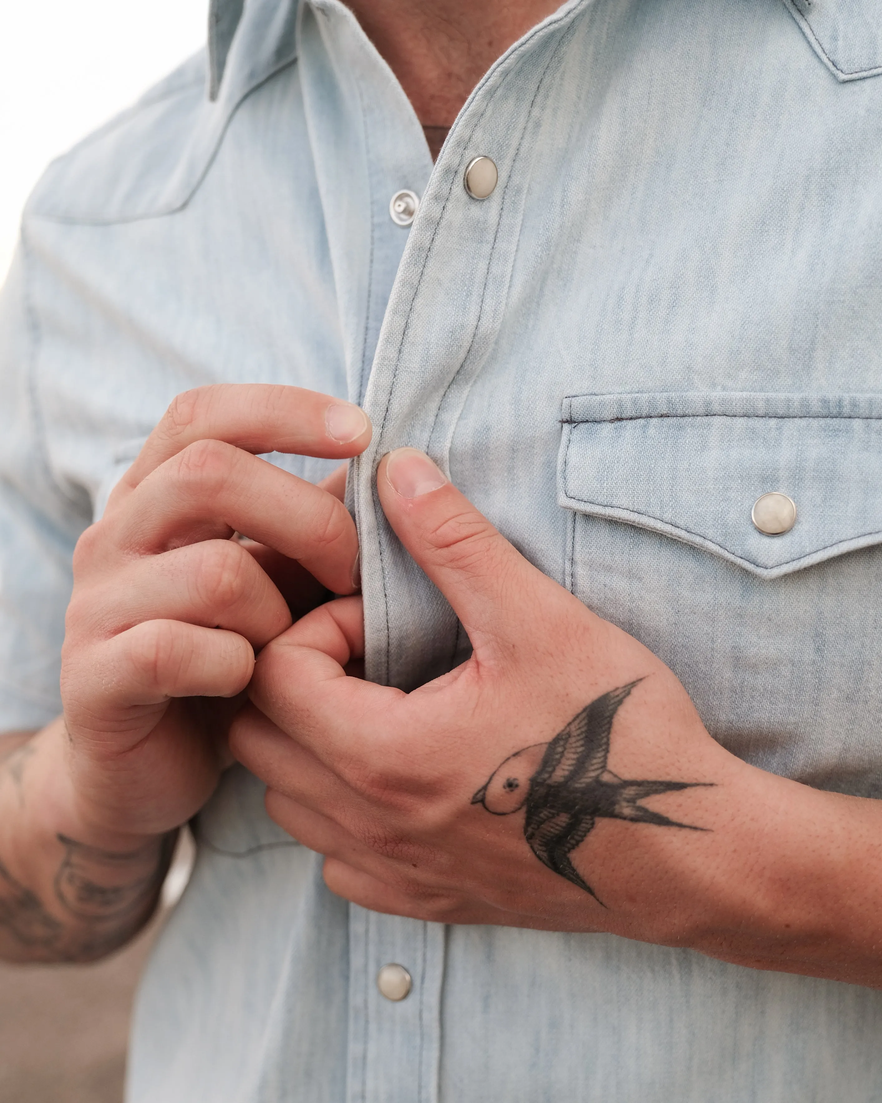 Washed Out Indigo Denim sold by Cave and Post product image thumbnail 5