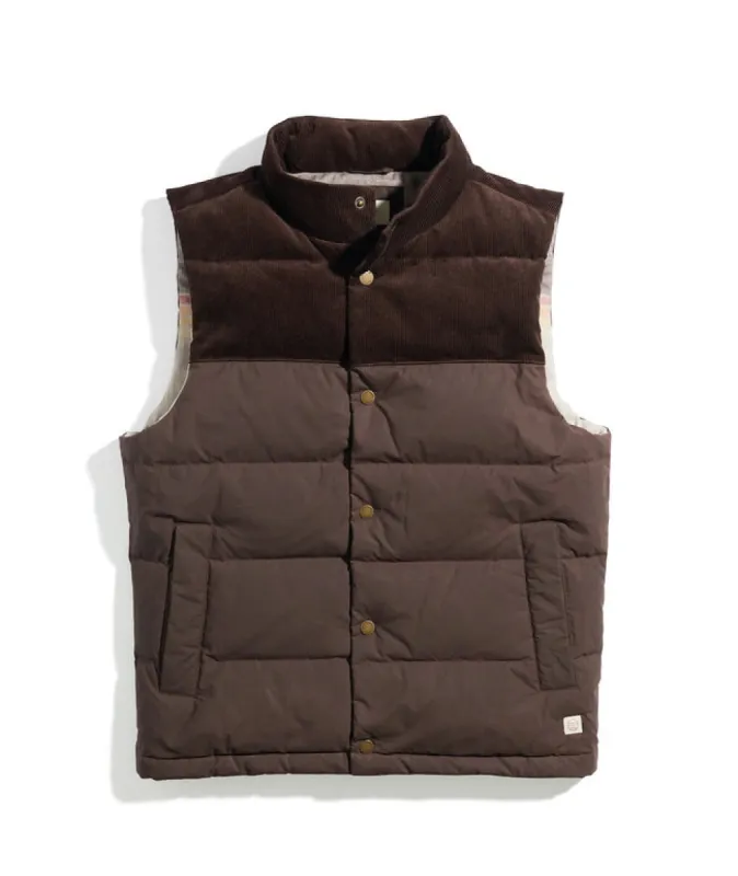 Pantoll Puffer Vest in Brown sold by Cave and Post