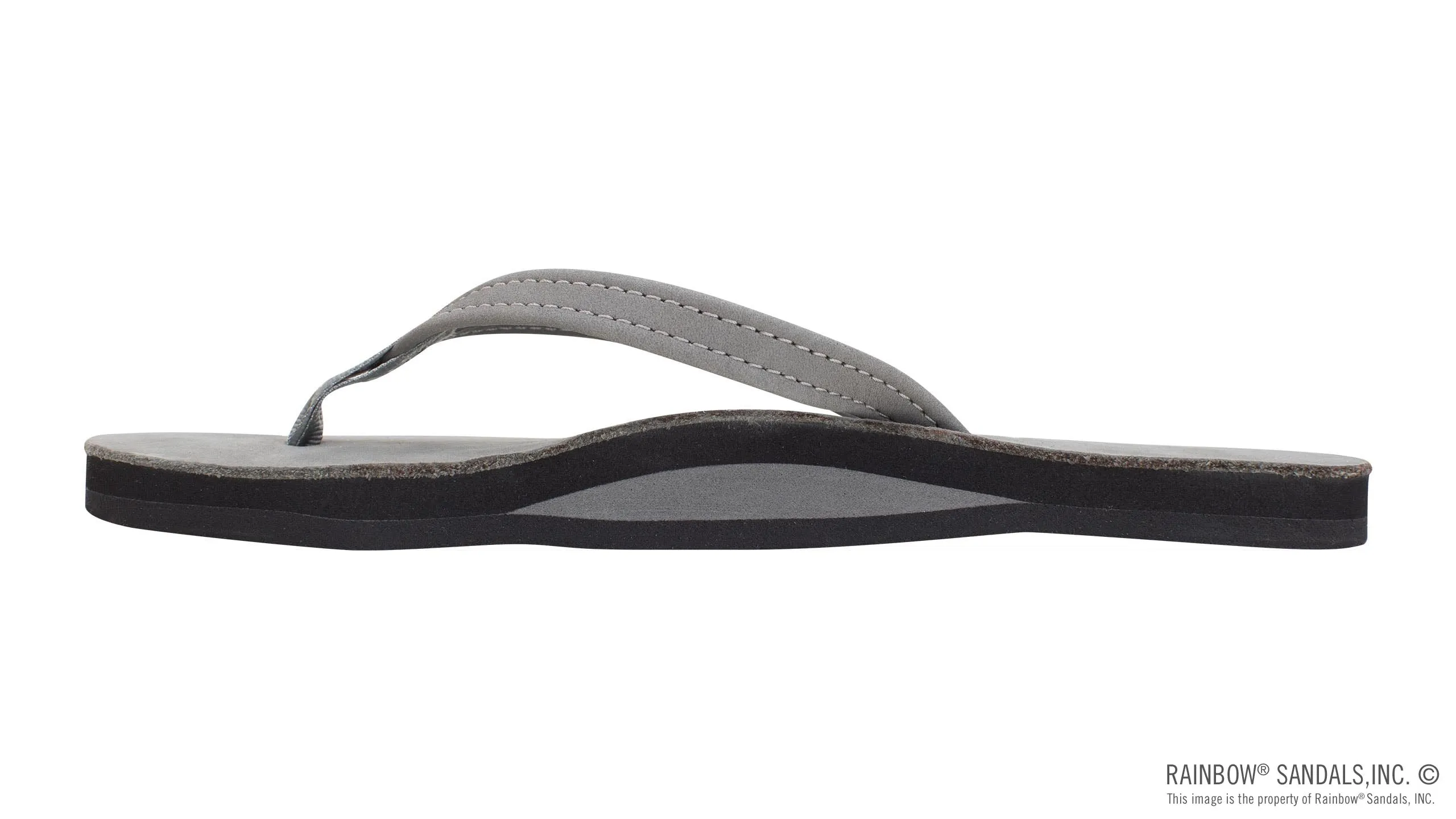 Single Layer Premier Leather with Arch Support and a 1/2" Narrow Strap - Grey sold by Cave and Post product image thumbnail 2
