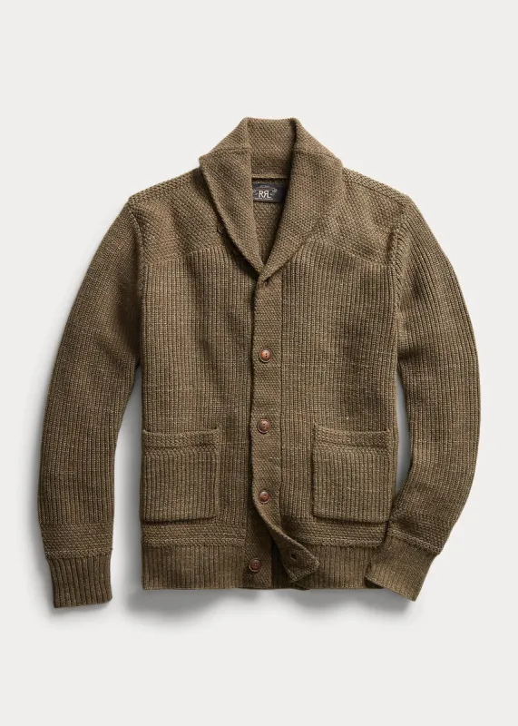RRL Cotton-Wool Shawl-Collar Cardigan sold by Cave and Post