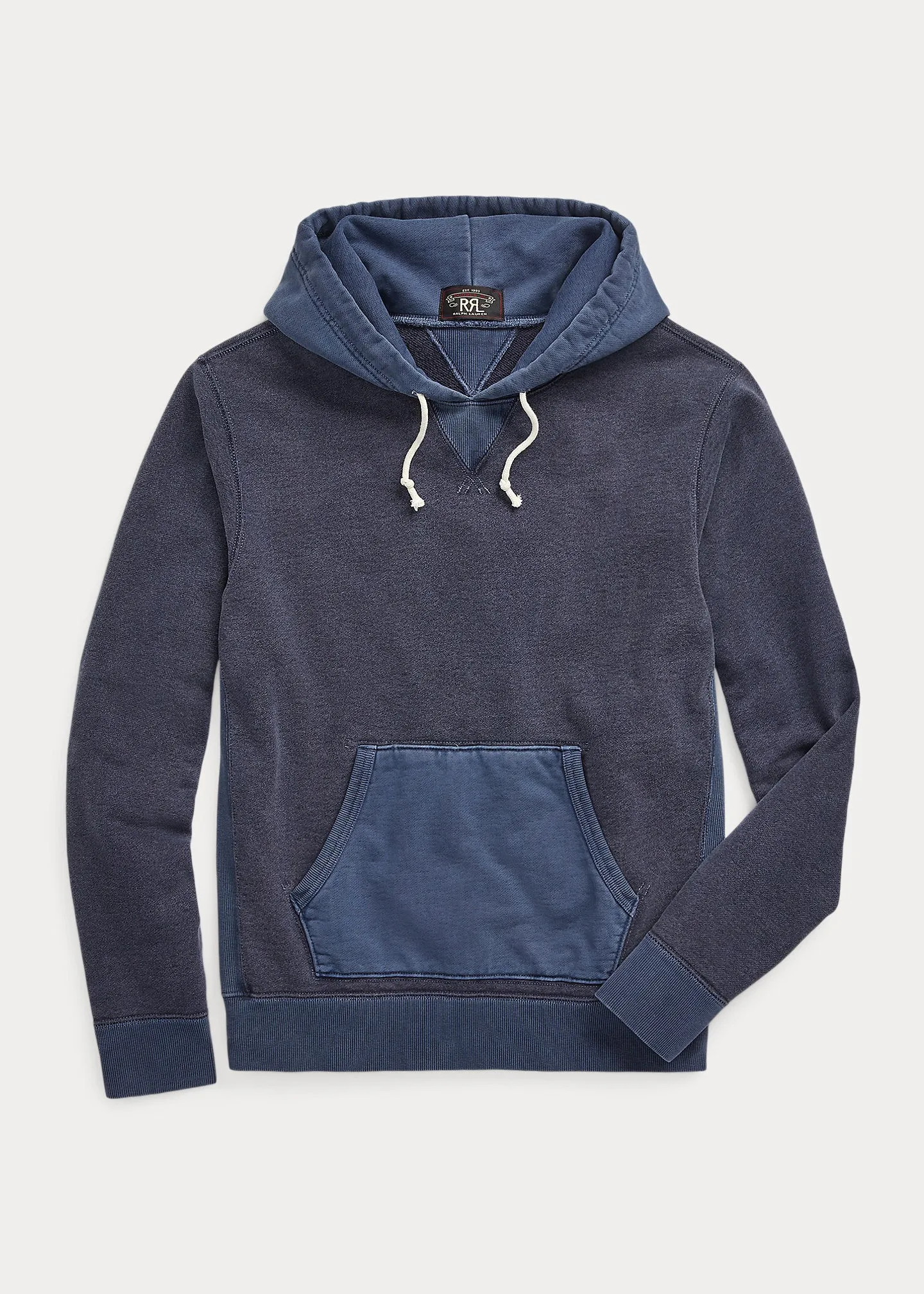 RRL Garment-Dyed French Terry Hoodie sold by Cave and Post