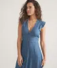 Camila Midi Dress - Chambray sold by Cave and Post