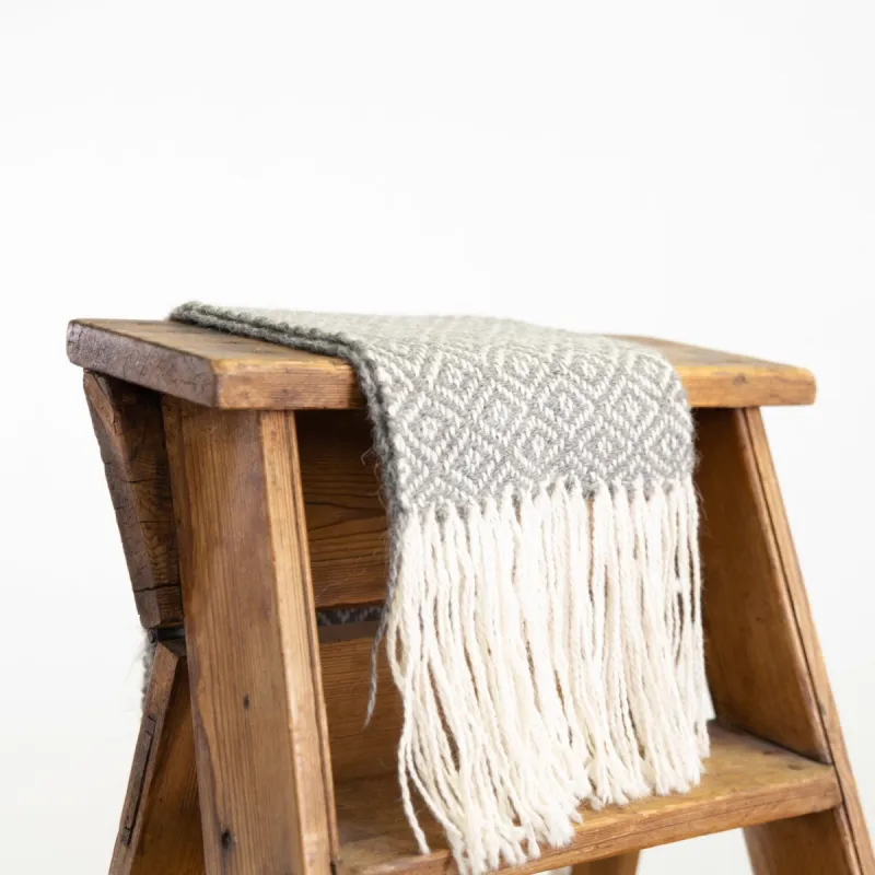 Etnico Bird's Eye Scarf - Grey sold by Cave and Post