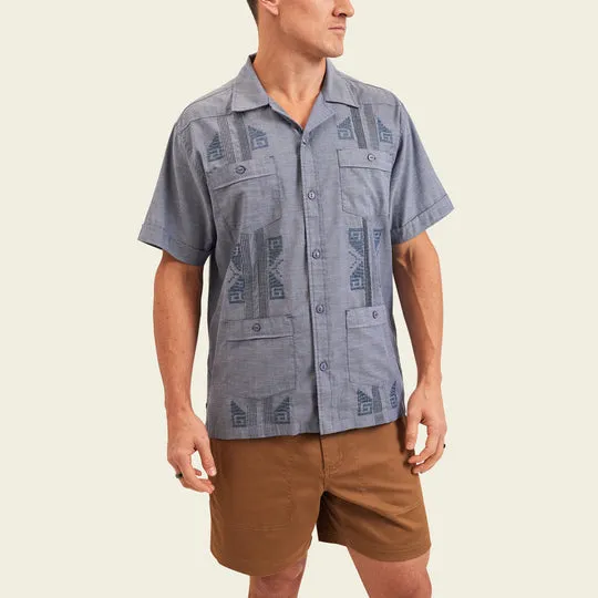 Guayabera Shirt - Indigo Blue Oxford sold by Cave and Post product image thumbnail 4