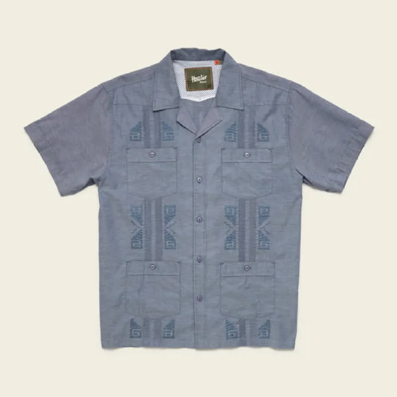 Guayabera Shirt - Indigo Blue Oxford sold by Cave and Post