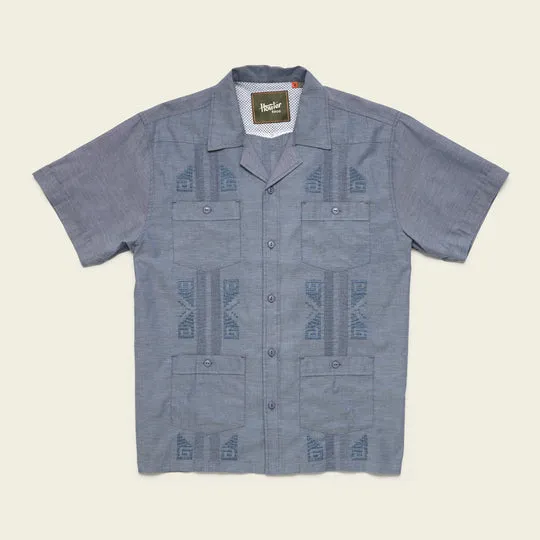 Guayabera Shirt - Indigo Blue Oxford sold by Cave and Post