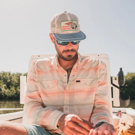 Feedstore Snapback - Pelican Badge : Tan / Blue sold by Cave and Post product image thumbnail 2