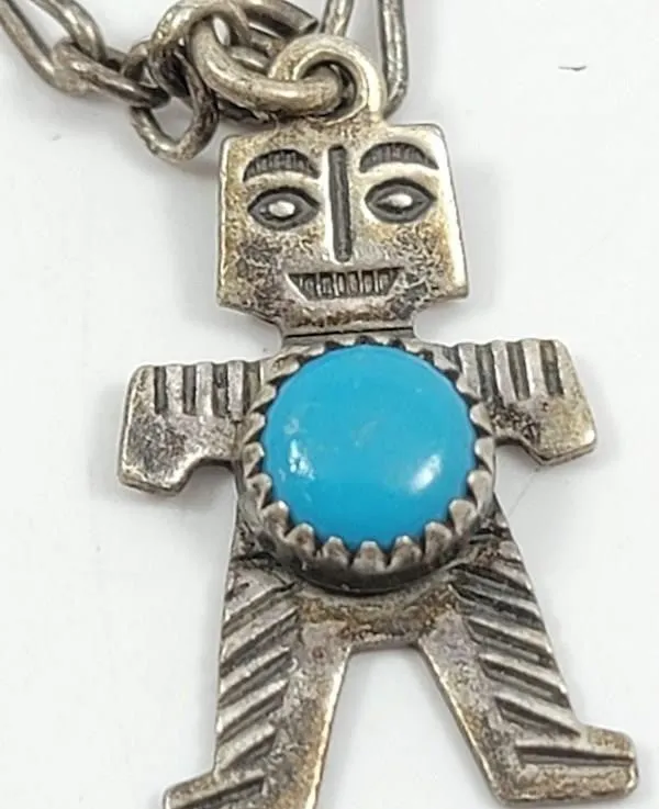 Sterling Silver Turquoise Charm Bracelet sold by Cave and Post product image thumbnail 3