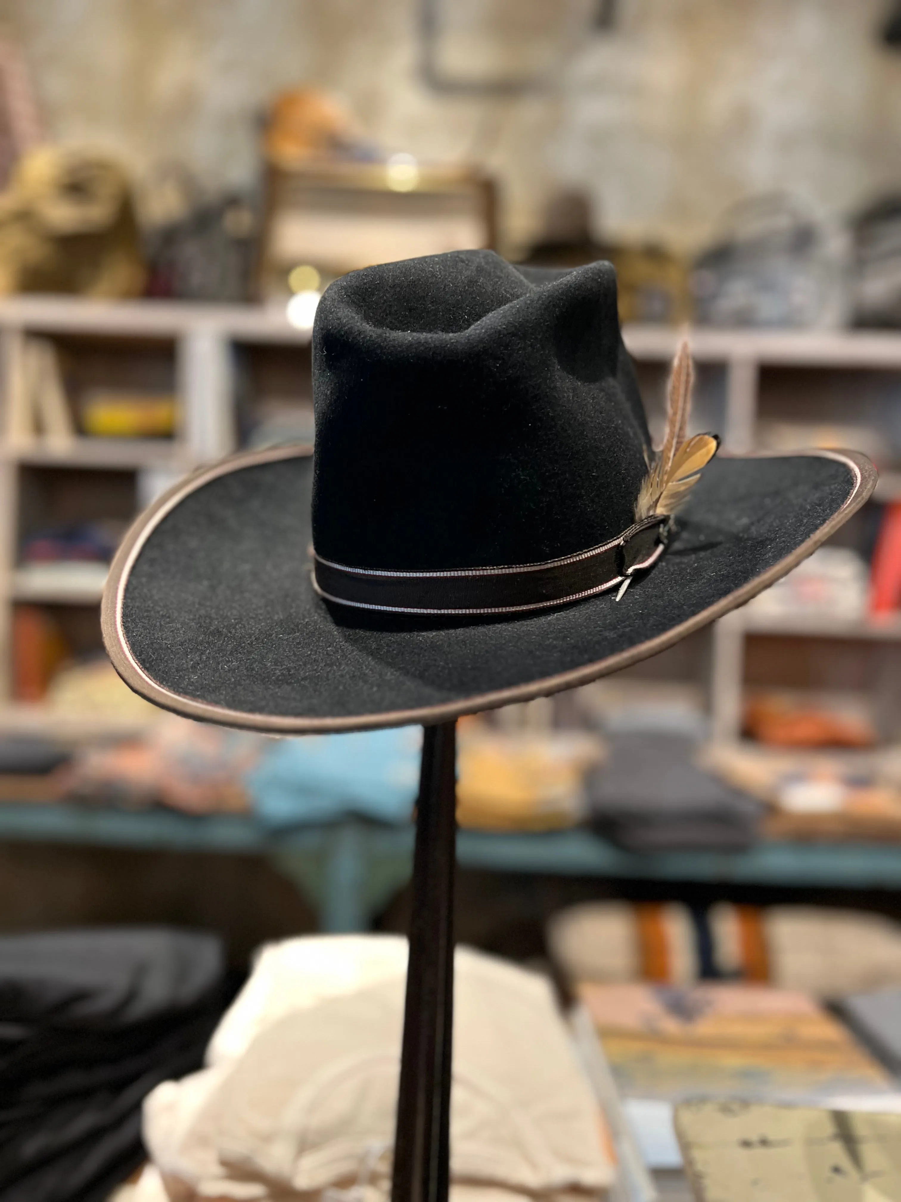 Stetson The Sovereign 黒 ウールハット 大きめ 64 8 Stetson The Sovereign 黒 ウールハット 大きめ 64 8