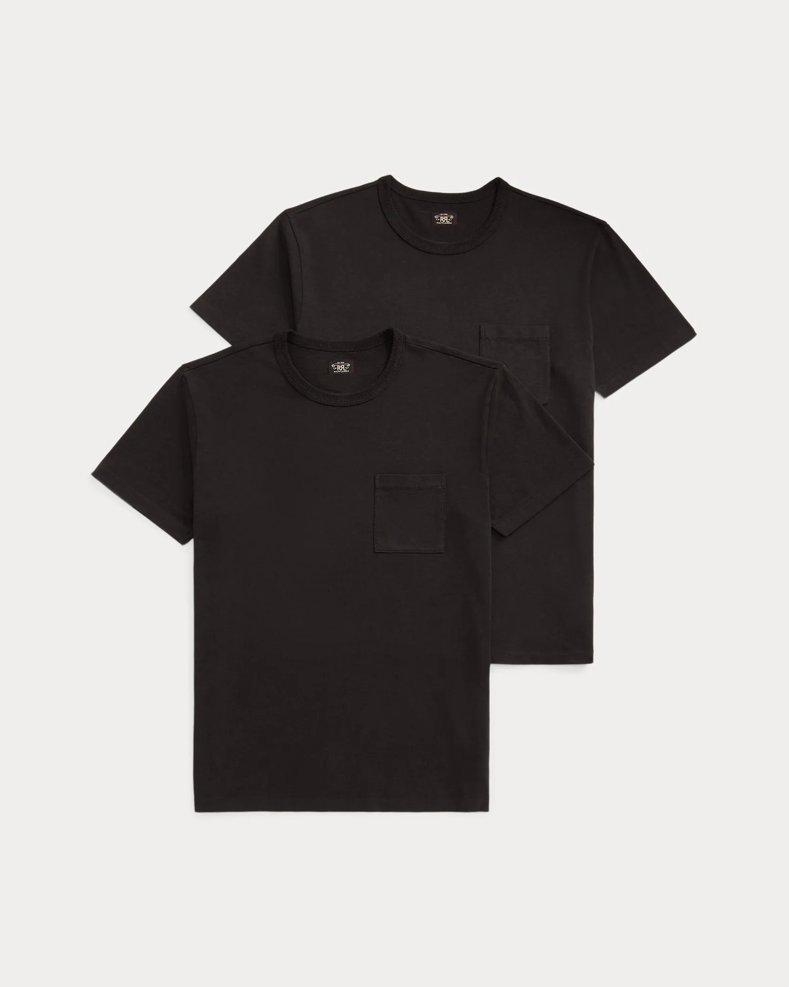 RRL Garment-Dyed Pocket T-Shirt 2-Pack - Black sold by Cave and Post