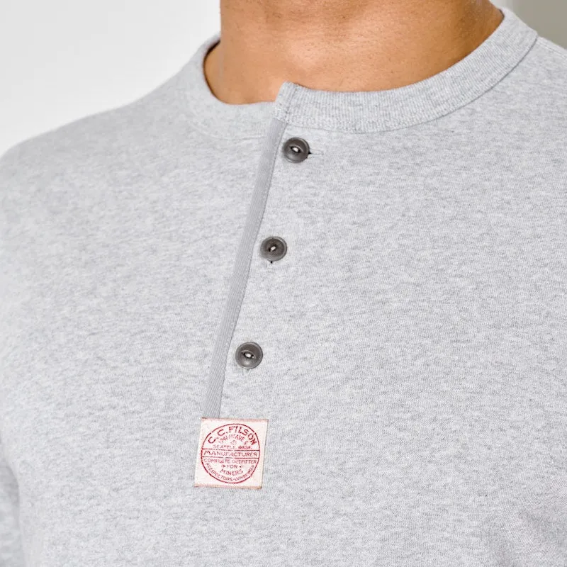 FRONTIER HENLEY T-SHIRT - HEATHER GRAY sold by Cave and Post product image thumbnail 3
