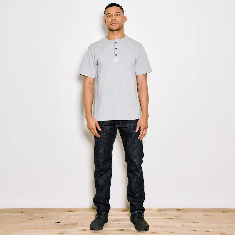 FRONTIER HENLEY T-SHIRT - HEATHER GRAY sold by Cave and Post