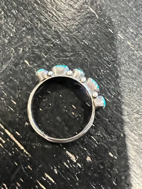 Vintage Sterling and Turquoise Ring sold by Cave and Post product image thumbnail 4