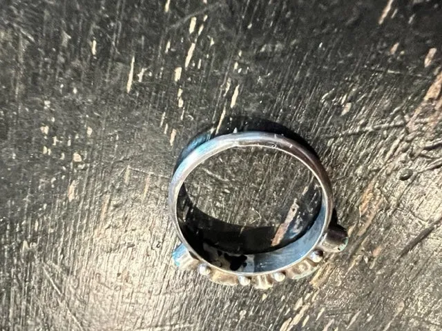 Vintage Sterling and Turquoise Ring sold by Cave and Post product image thumbnail 3