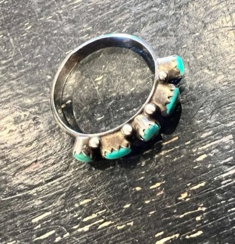 Vintage Sterling and Turquoise Ring sold by Cave and Post