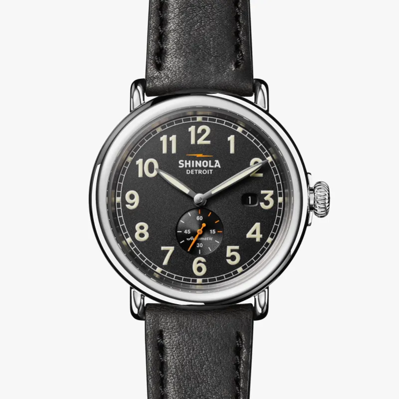 THE RUNWELL AUTOMATIC 45MM - BLACK sold by Cave and Post