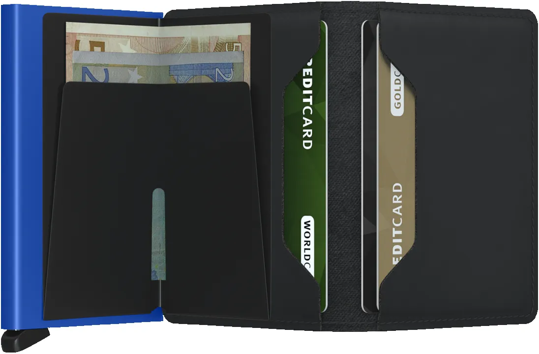 Slimwallet - Matte Black & Blue sold by Cave and Post product image thumbnail 4