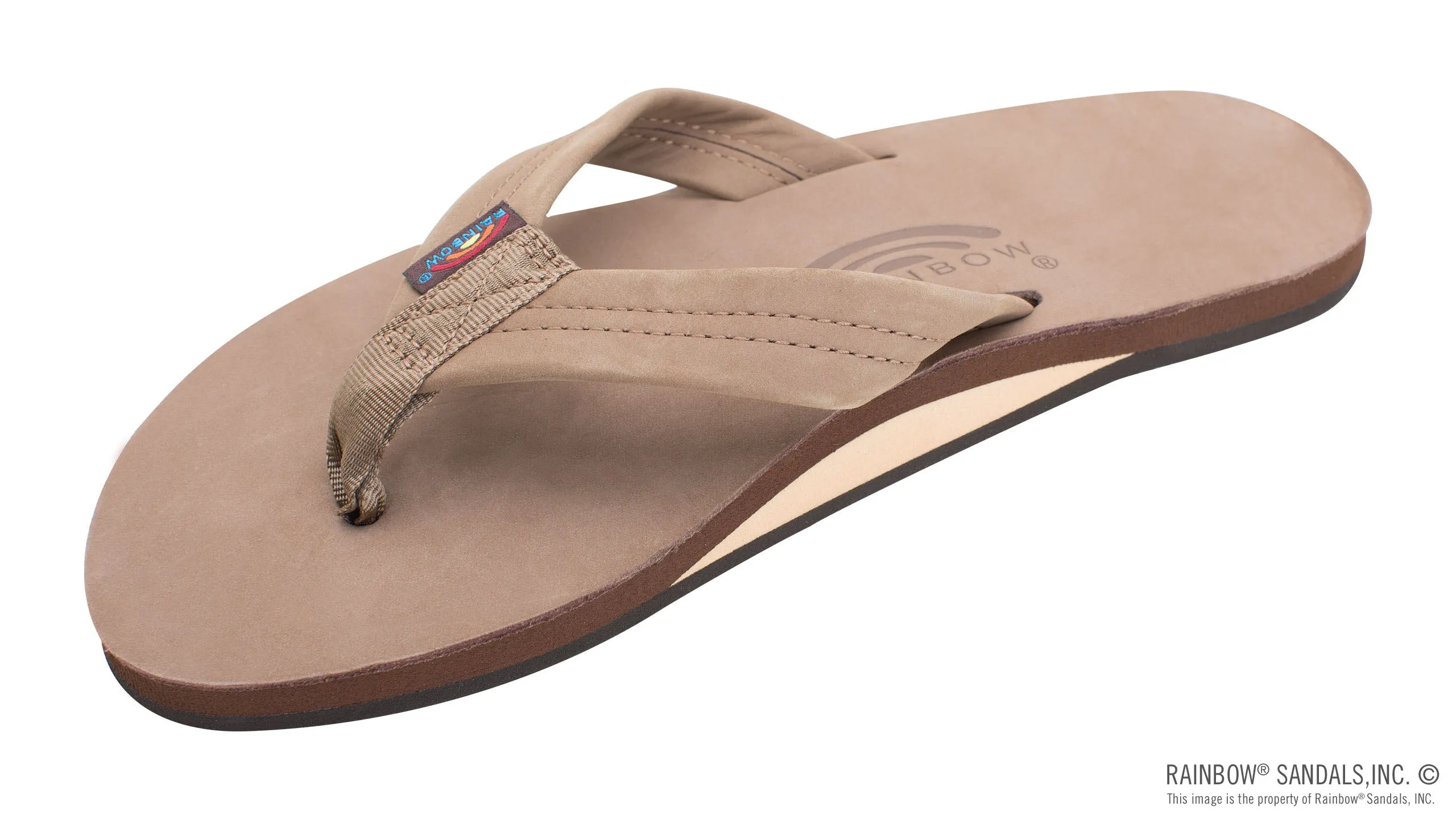 Single Layer Premier Leather with Arch Support 1" Strap - Dark Brown sold by Cave and Post