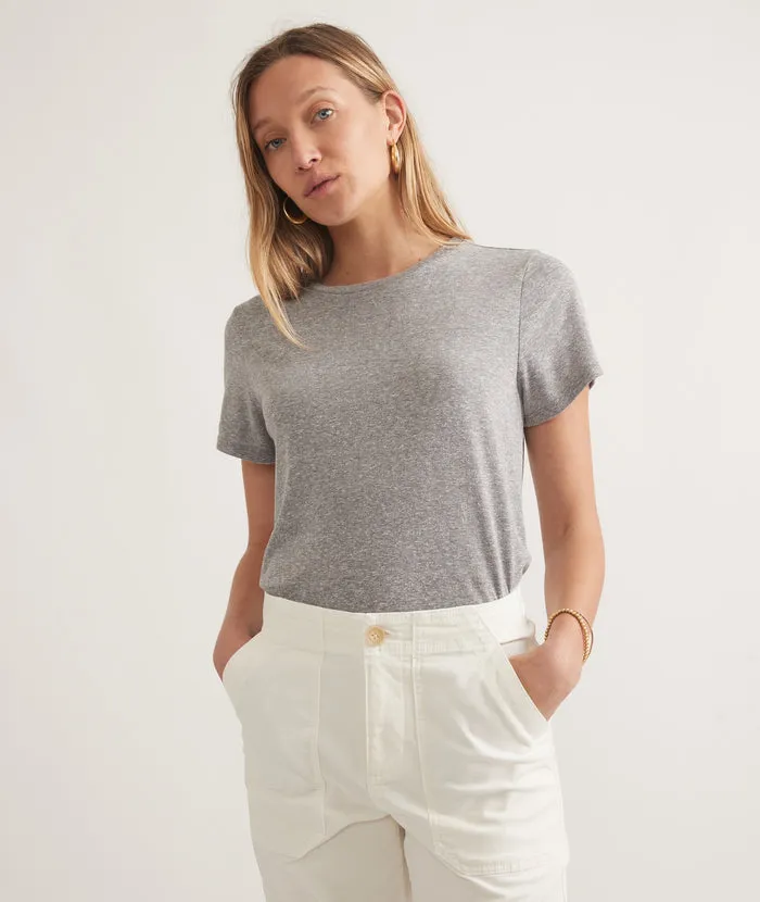 Easy Crew Tee - Heather Grey sold by Cave and Post