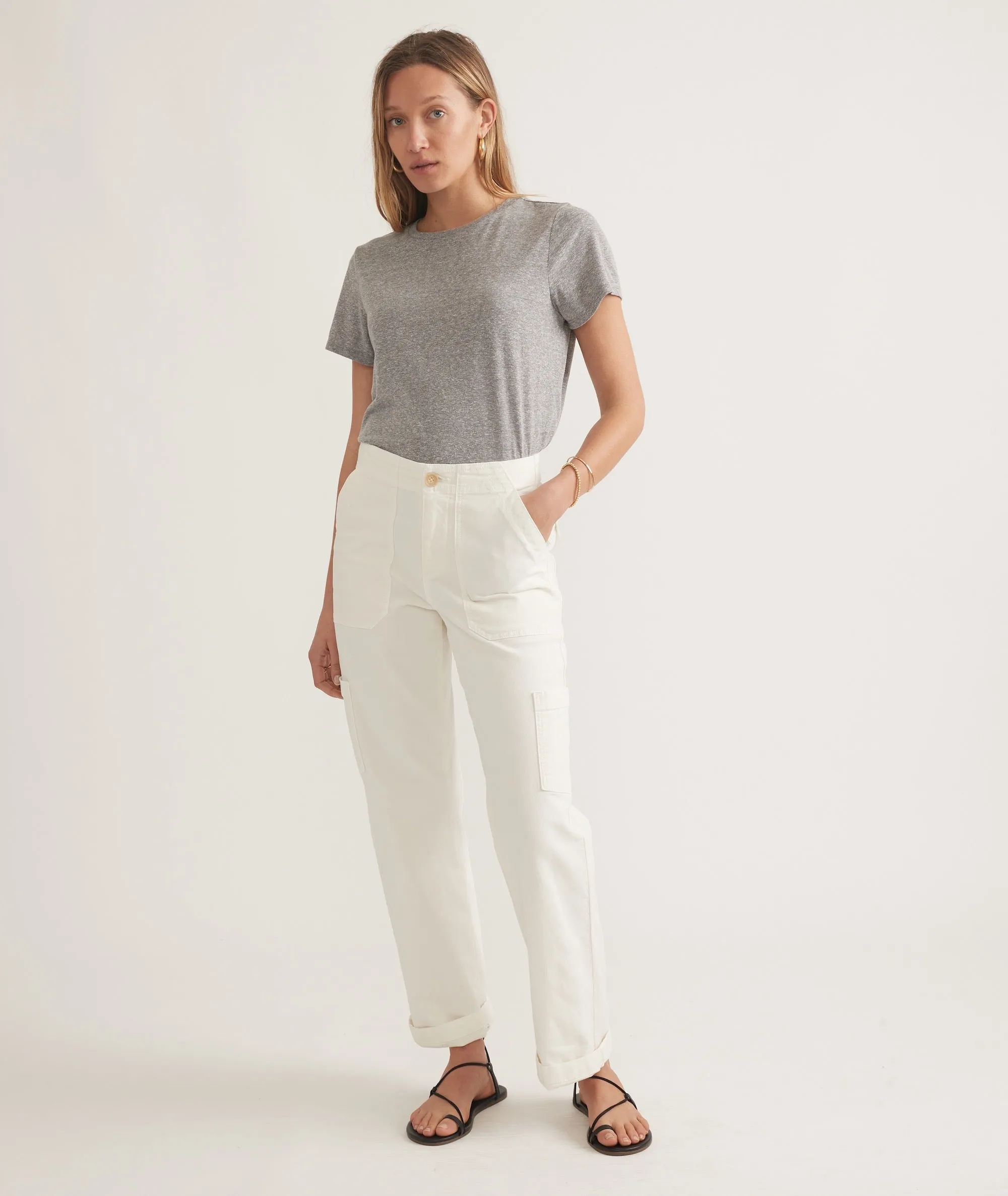 Easy Crew Tee - Heather Grey sold by Cave and Post product image thumbnail 5