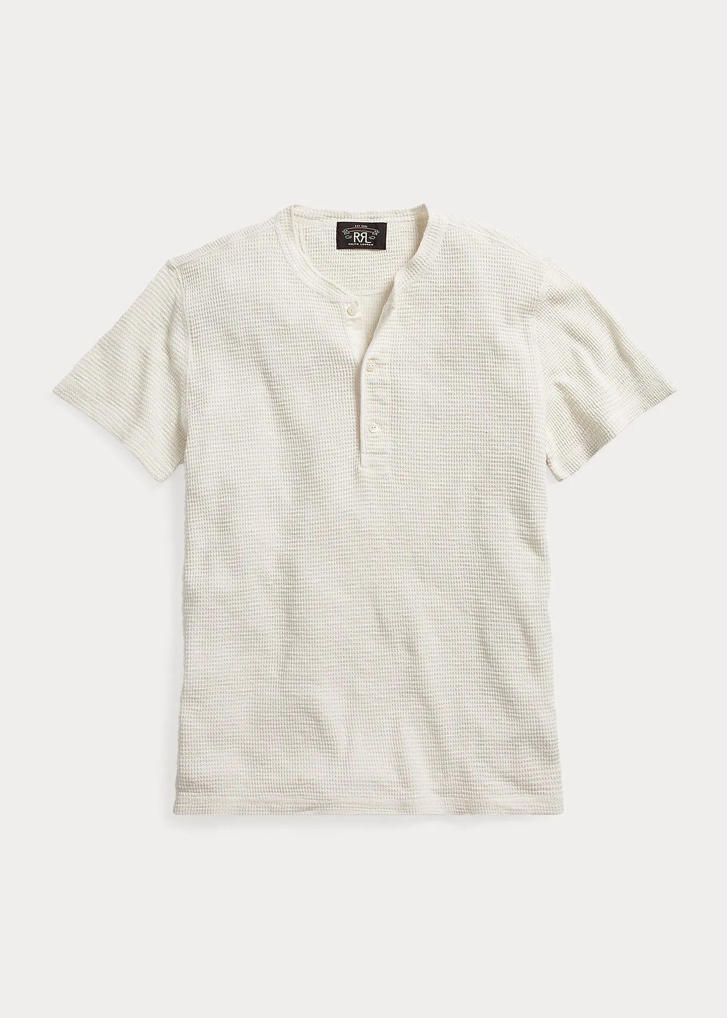 [COSYHARU公式]Rashcan Waffle Henley Neck Short Sleeve RQP Men's Henley Shirts Short Sleeve Waffle Stretch T Shirts