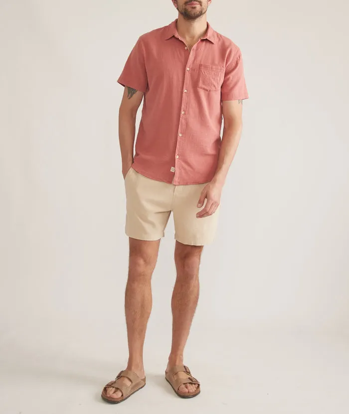 Stretch Selvage Short Sleeve Shirt - Rust sold by Cave and Post product image thumbnail 3