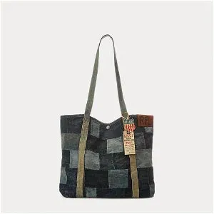 RRL Limited Edition Patchwork Denim Otis Tote sold by Cave and Post