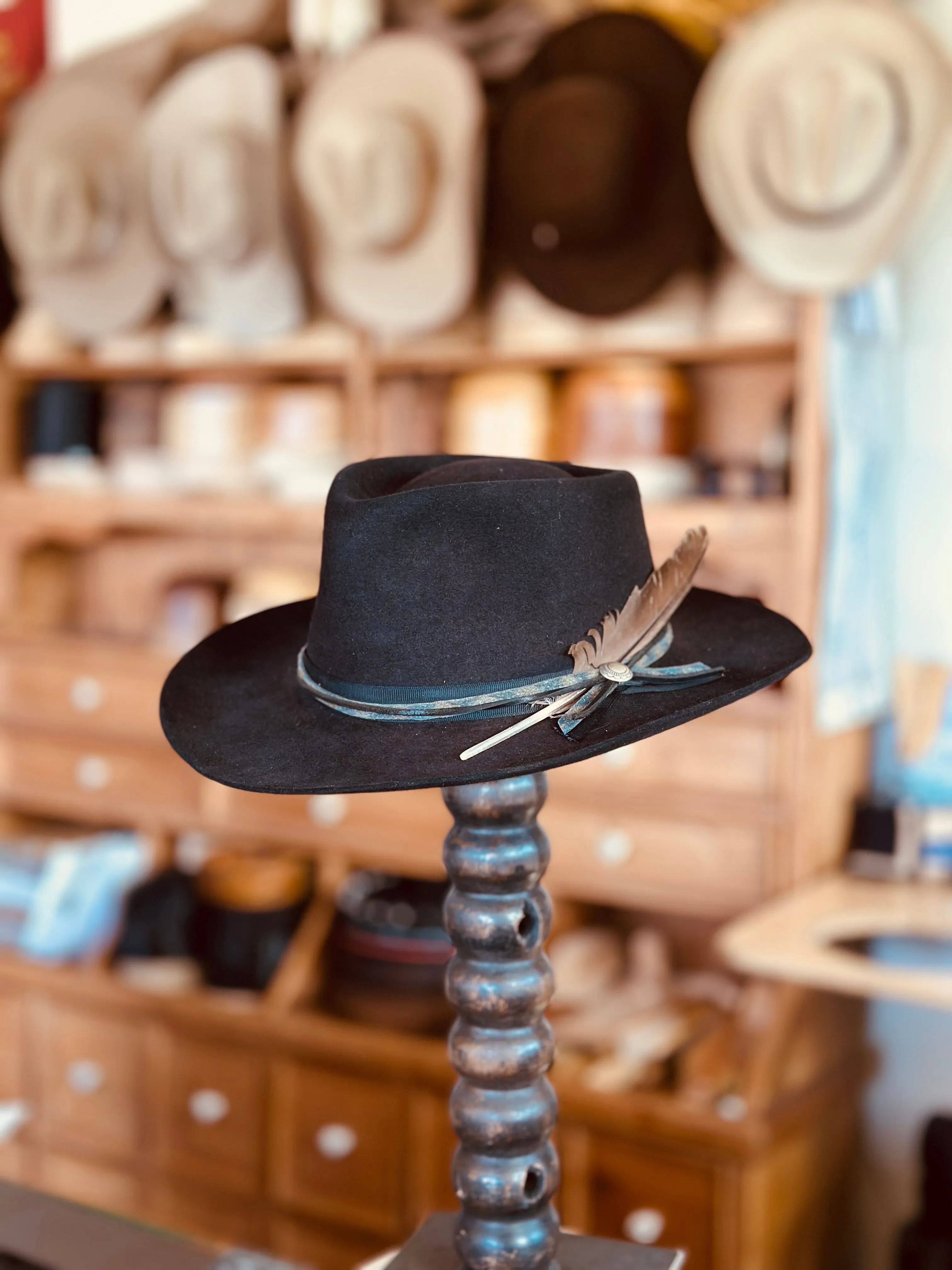 Custom Felt Hat By Spur Hat Co. - Size 7 1/8 sold by Cave and Post