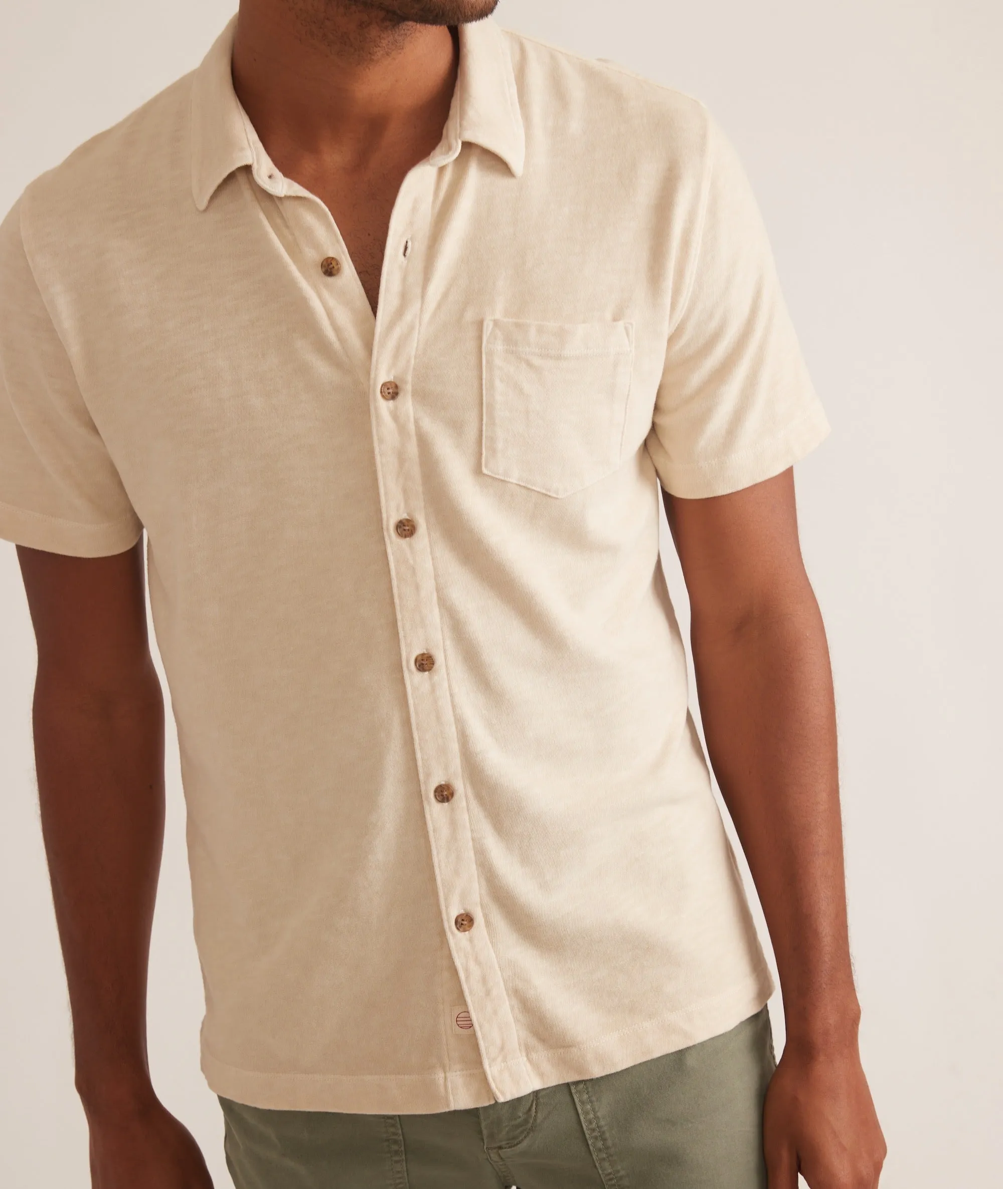 Vintage Heavy Slub Button Down - Sand sold by Cave and Post product image thumbnail 2