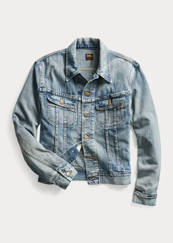 RRL Leeland Indigo Denim Trucker Jacket sold by Cave and Post
