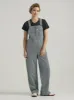 WOMEN'S BIB OVERALL IN RAILROAD STRIPE sold by Cave and Post