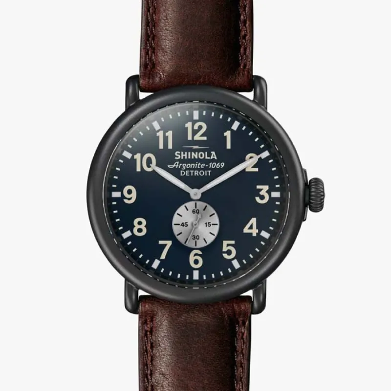 The Runwell 47mm - Midnight Blue Velvet sold by Cave and Post