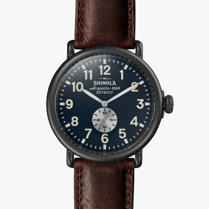 The Runwell 47mm - Midnight Blue Velvet sold by Cave and Post