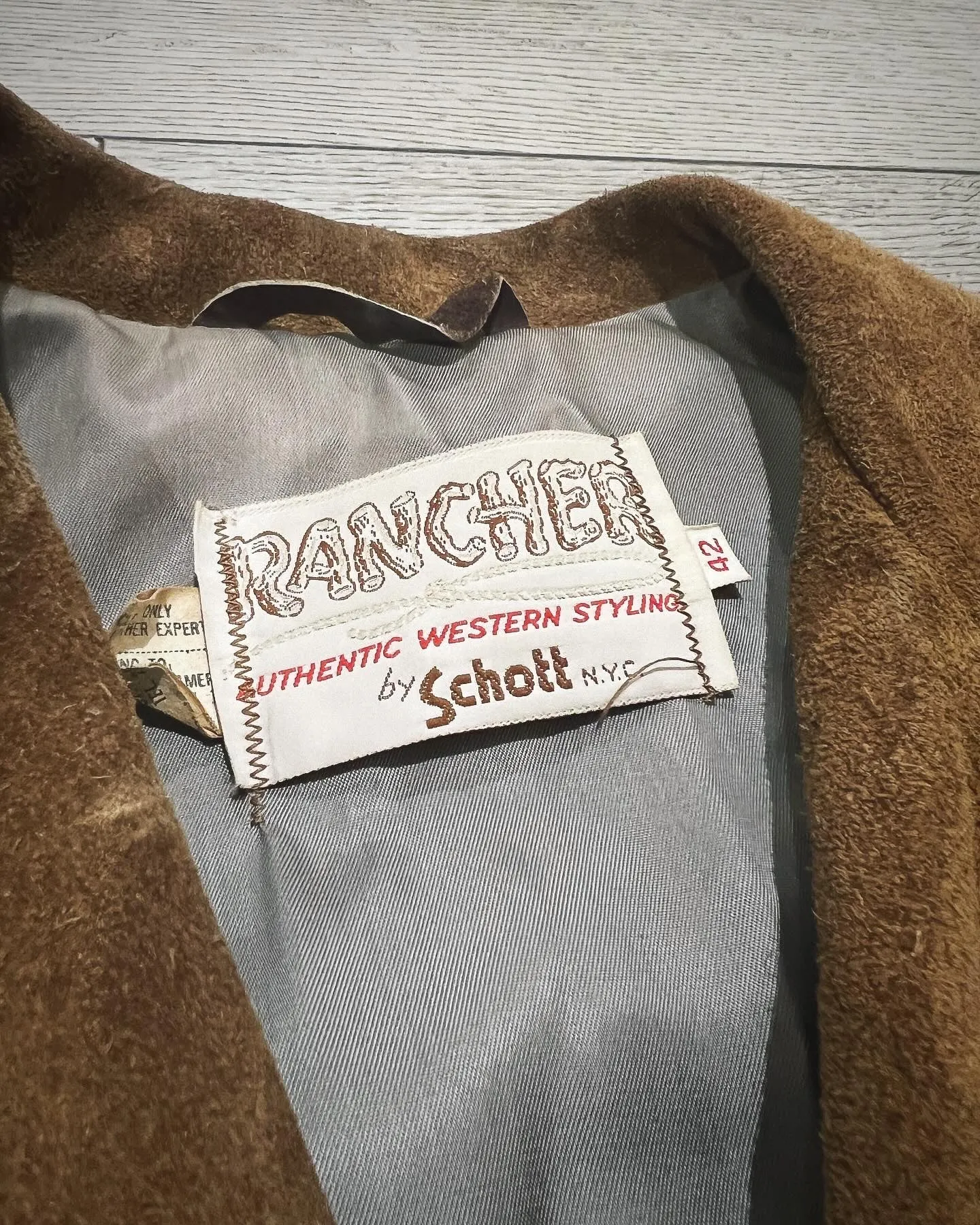 Vintage Schott Men's Suede Fringe Jacket sold by Cave and Post product image thumbnail 3