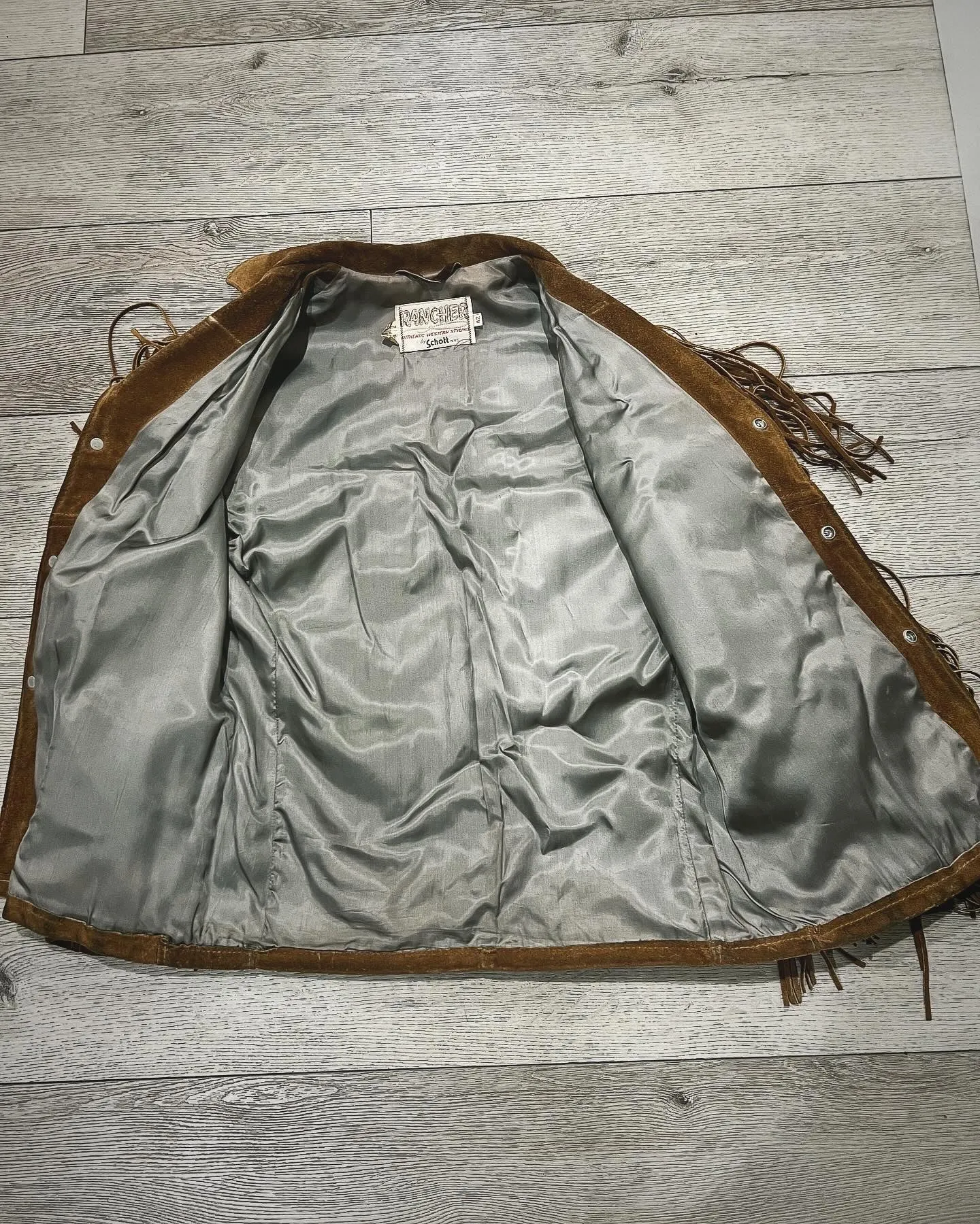 Vintage Schott Men's Suede Fringe Jacket sold by Cave and Post product image thumbnail 4