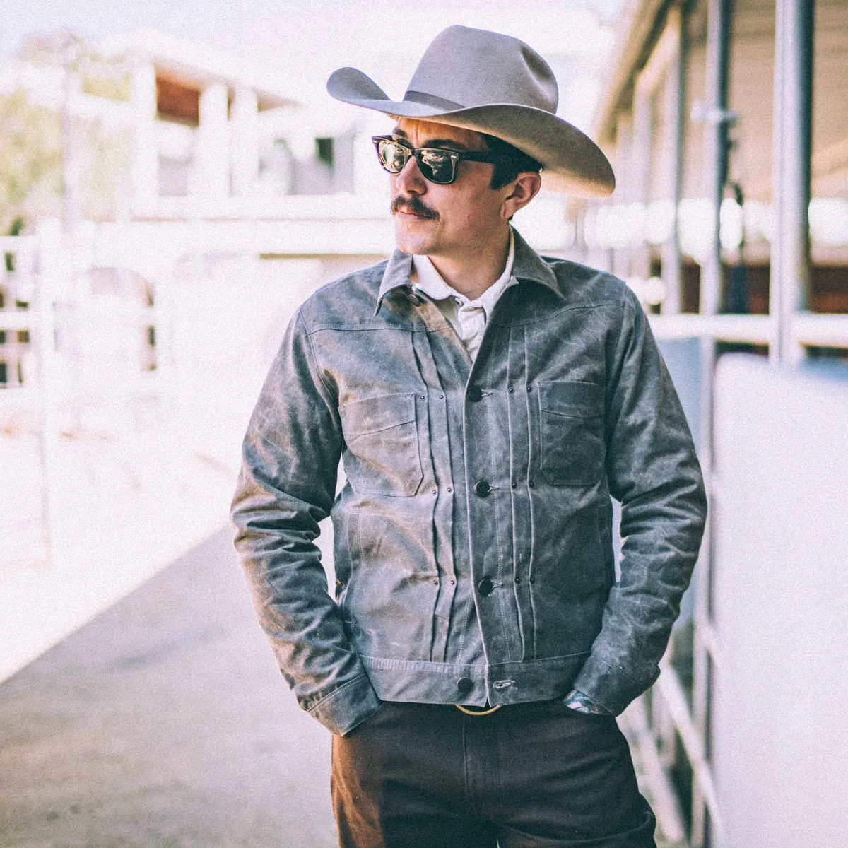 Riders Jacket Waxed Canvas Oak Buffalo sold by Cave and Post product image thumbnail 3