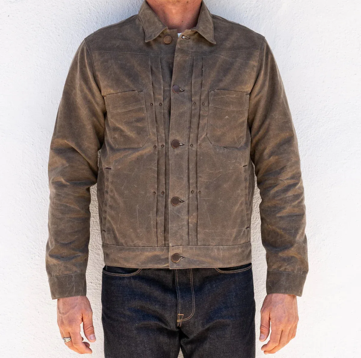 Riders Jacket Waxed Canvas Oak Buffalo sold by Cave and Post product image thumbnail 4